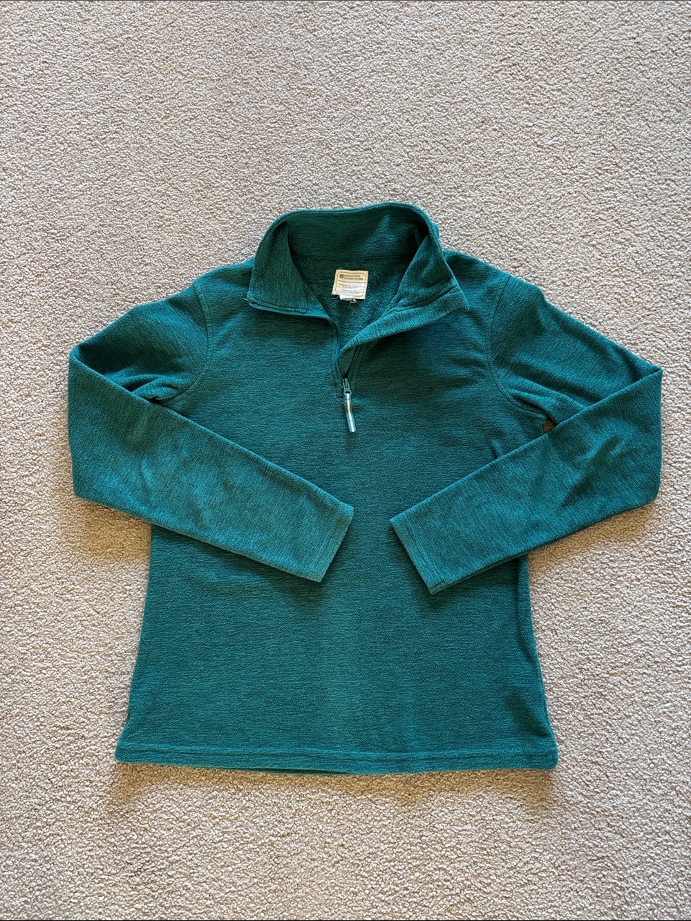 Women's Teal Quarter-Zip Pullover Sweatshirt